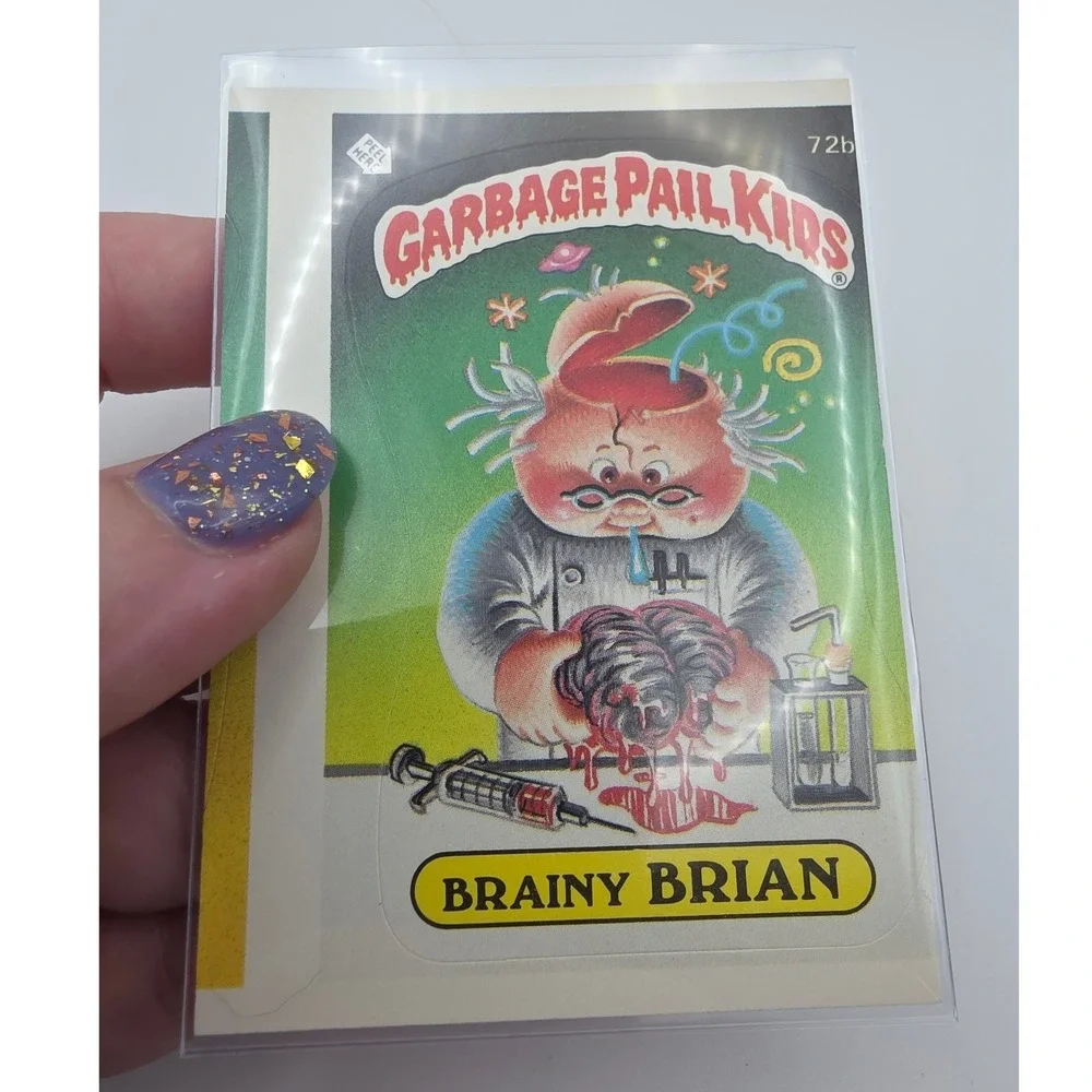 Topps Garbage Pail Kids OS2 Brainy Brian Fair 72b Error Card Miscut
